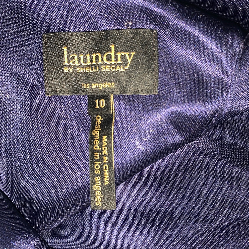 NEW Laundry By Shelli Segal Navy & Silver Dress - Picture 5 of 12